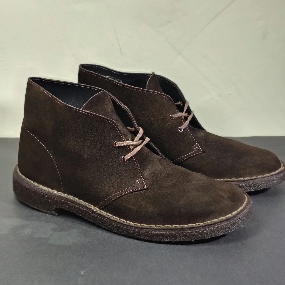 Clarks Desert Boot Mens 10 Brown Suede Chukka Crepe Sole 31692 Classic Casual